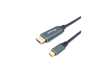 Equip 133415 câble vidéo et adaptateur 1 m USB Type-C HDMI Type A (Standard) Noir, Gris