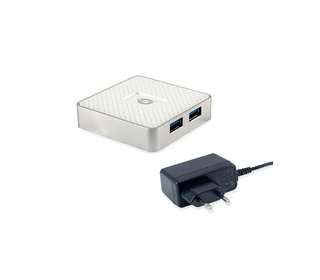 Conceptronic HUBBIES03W hub & concentrateur USB 3.2 Gen 1 (3.1 Gen 1) Micro-B 5000 Mbit/s Blanc