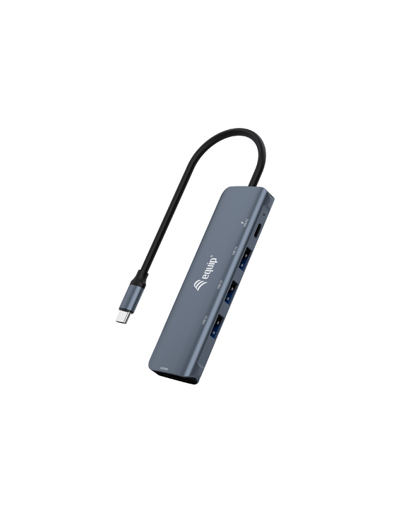 Equip 133487 hub & concentrateur USB 3.2 Gen 1 (3.1 Gen 1) Type-C 5000 Mbit/s Noir, Gris