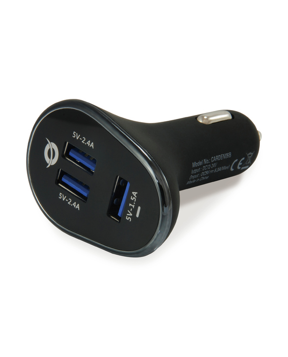 Conceptronic CARDEN06B chargeur d'appareils mobiles Noir Auto