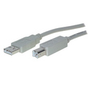 S-Conn 3m USB 2.0 A - USB 2.0 B câble USB USB A USB B Gris
