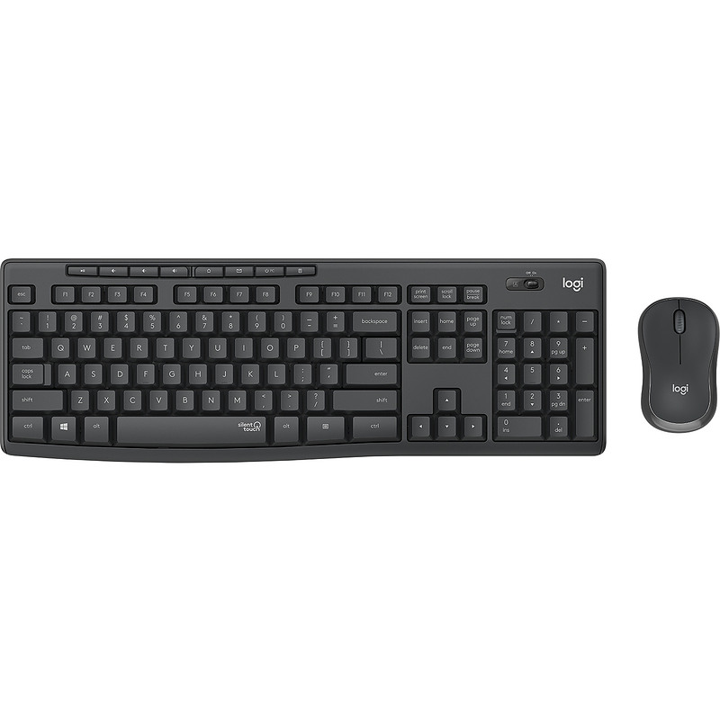 Logitech MK295 Silent Wireless Combo clavier Souris incluse USB QWERTY Nordique Graphite