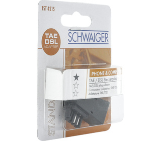 Schwaiger TST4215533 changeur de genre de câble TAE-F RJ-45 Noir
