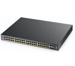 Zyxel XGS2210-52HP Géré L2 Gigabit Ethernet (10/100/1000) Connexion Ethernet, supportant l'alimentation via ce port (PoE) 1U Noi