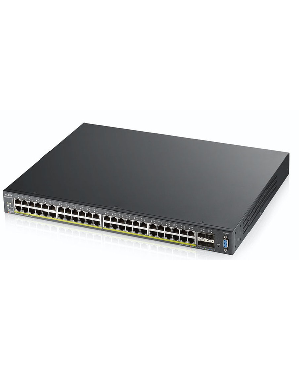 Zyxel XGS2210-52HP Géré L2 Gigabit Ethernet (10/100/1000) Connexion Ethernet, supportant l'alimentation via ce port (PoE) 1U Noi