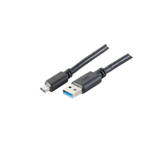S-Conn 77141-1.8 câble USB 1,8 m USB 3.2 Gen 1 (3.1 Gen 1) USB C USB A Noir