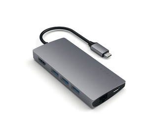 Satechi Multi-Port Adapter V2 Dock st. USB 3.2 Gen 1 (3.1 Gen 1) Type-C Gris