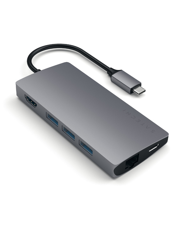 Satechi Multi-Port Adapter V2 Dock st. USB 3.2 Gen 1 (3.1 Gen 1) Type-C Gris