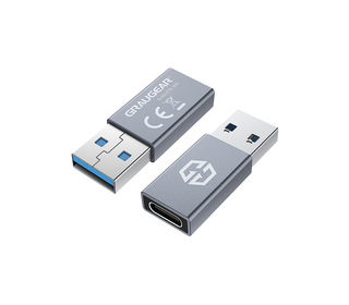 GRAUGEAR G-AD-CTA-10G changeur de genre de câble USB-A USB-C Argent