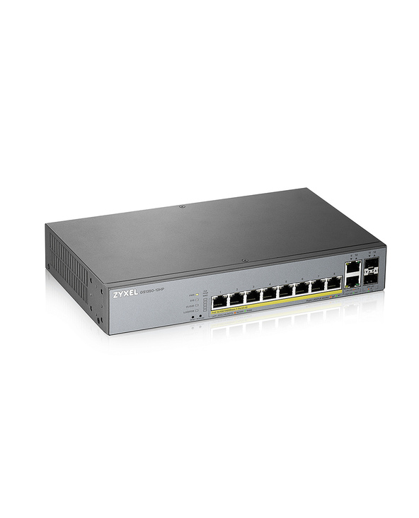 Zyxel GS1350-12HP-EU0101F commutateur réseau Géré L2 Gigabit Ethernet (10/100/1000) Connexion Ethernet, supportant l'alimentatio