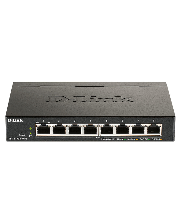 D-Link DGS-1100-08PV2 commutateur réseau Géré L2/L3 Gigabit Ethernet (10/100/1000) Connexion Ethernet, supportant l'alimentation