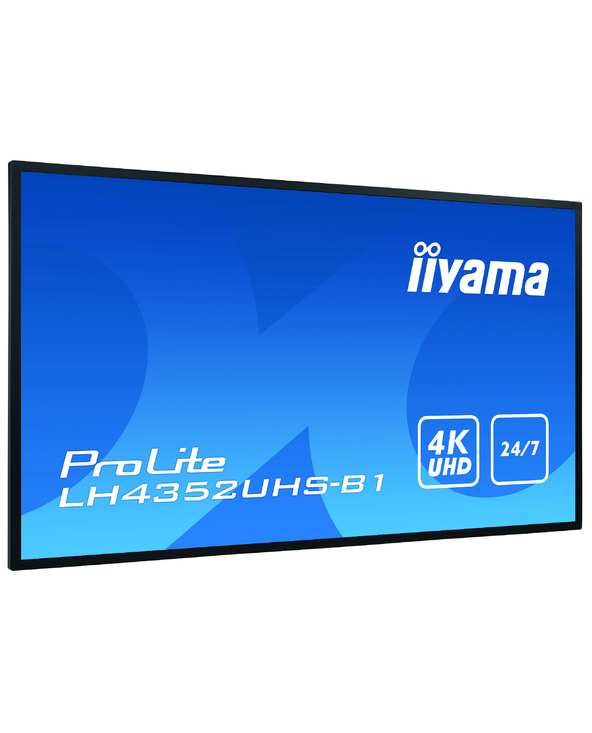iiyama LH4352UHS-B1 affichage de messages Panneau plat de signalisation numérique 108 cm (42.5") IPS 500 cd/m² 4K Ultra HD Noir 
