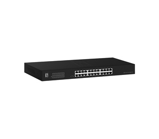 LevelOne Switch 24x GE GEU-2431 19\" Rack Mount Kit Non-géré Gigabit Ethernet (10/100/1000) 1U Noir