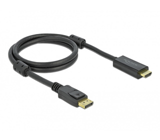 DeLOCK 85955 câble vidéo et adaptateur 1 m HDMI Type A (Standard) DisplayPort Noir