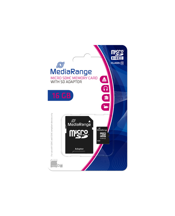 MediaRange MR958 mémoire flash 16 Go MicroSDHC Classe 10