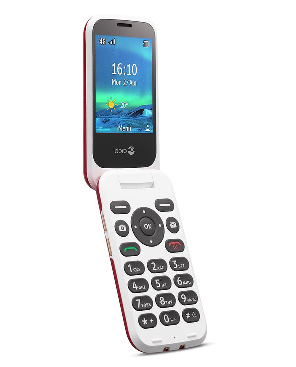 Doro 6880 124 g Rouge, Blanc Téléphone numérique