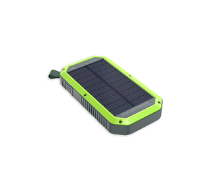 RealPower PB-10000 Solar Lithium Polymère (LiPo) 10000 mAh Recharge sans fil Noir, Vert