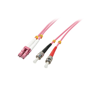 Lindy 46352 câble de fibre optique 3 m LC ST OM4 Rose