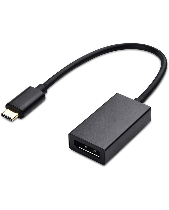 DLH ADAPTATEUR USB-C MALE VERS DISPLAYPORT (DP) FEMELLE - Longueur 21cm - 4K/60Hz - Noir