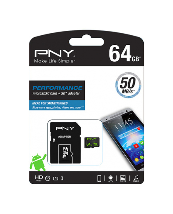 PNY Performance 64 Go MicroSDXC UHS-I Classe 10