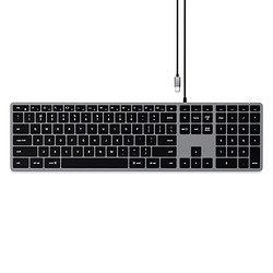Satechi Slim W3 clavier USB QWERTY Français Aluminium, Noir