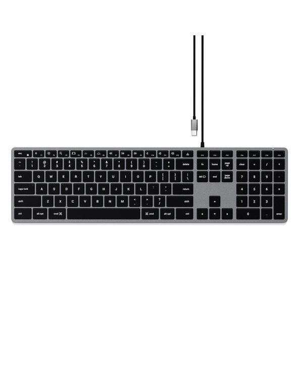Satechi Slim W3 clavier USB QWERTY Français Aluminium, Noir