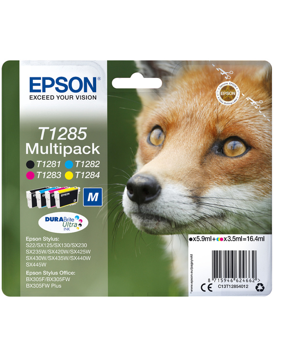 Epson Fox Multipack "Renard" (T1285) - Encre DURABrite Ultra N, C, M, J