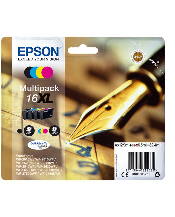 Epson Pen and crossword Multipack "Stylo à plume" 16XL - Encre DURABrite Ultra N,C,M,J