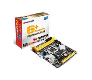 Biostar H81MHV3 carte mère Intel H81 LGA 1150 (Emplacement H3) micro ATX