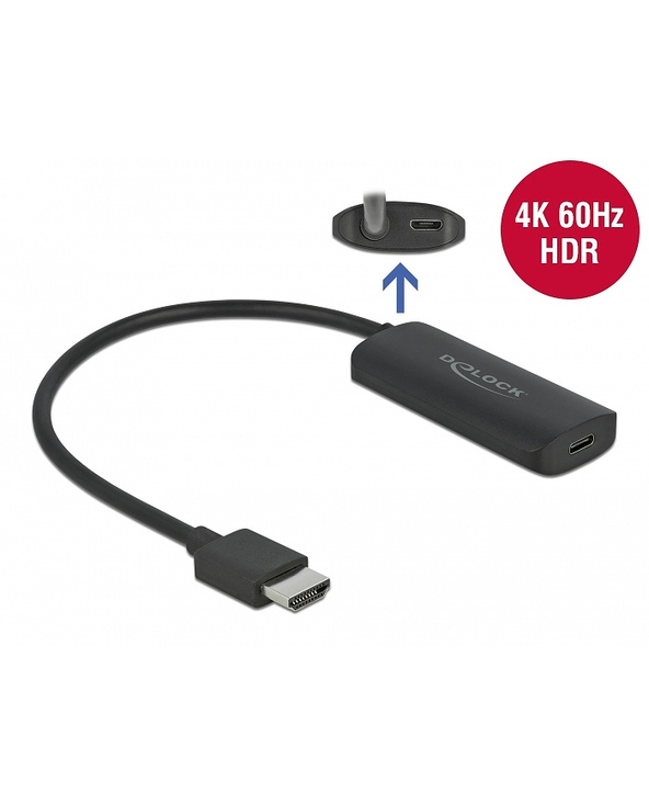 DeLOCK 63251 câble vidéo et adaptateur HDMI Type A (Standard) USB Type-C Noir