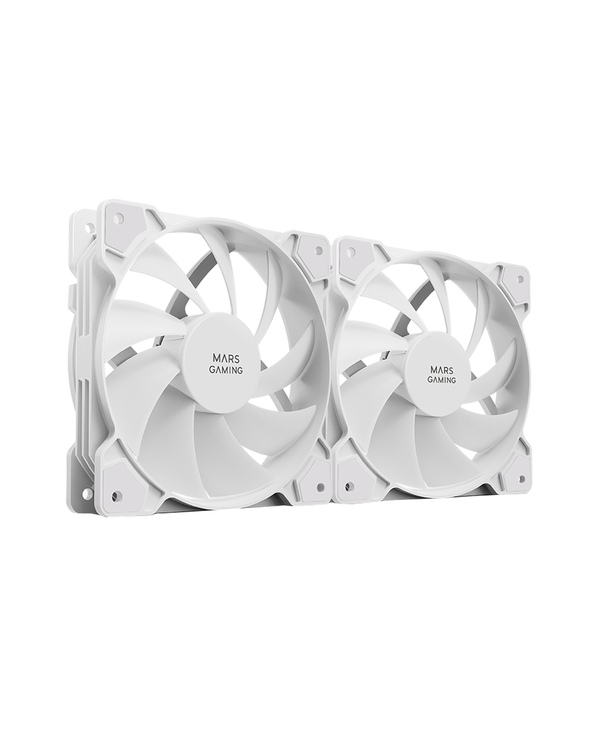 Mars Gaming MFPROX2W système de refroidissement d’ordinateur Boitier PC Ventilateur 12 cm Blanc 2 pièce(s)