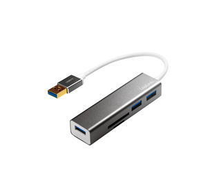 LogiLink UA0306 station d'accueil USB 3.2 Gen 1 (3.1 Gen 1) Type-A Argent, Blanc
