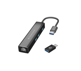 Conceptronic DONN07BA station d'accueil USB 3.2 Gen 1 (3.1 Gen 1) Type-A Noir