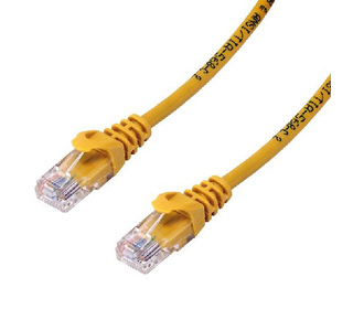 MCL 5m Cat6a U/UTP câble de réseau Jaune U/UTP (UTP)