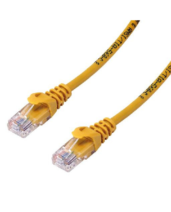 MCL 5m Cat6a U/UTP câble de réseau Jaune U/UTP (UTP)