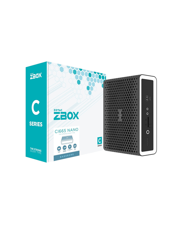 Zotac ZBOX CI665 Nano PC de dimension 1,8L Noir, Blanc i7-1165G7 2,8 GHz