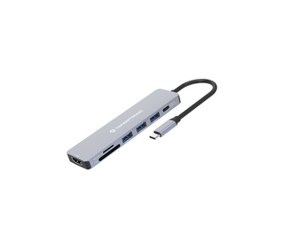 Conceptronic DONN19G station d'accueil Avec fil USB 3.2 Gen 1 (3.1 Gen 1) Type-C Gris