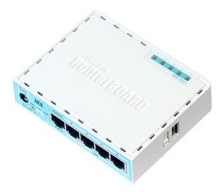 Mikrotik RB750GR3 Routeur connecté Gigabit Ethernet Turquoise, Blanc