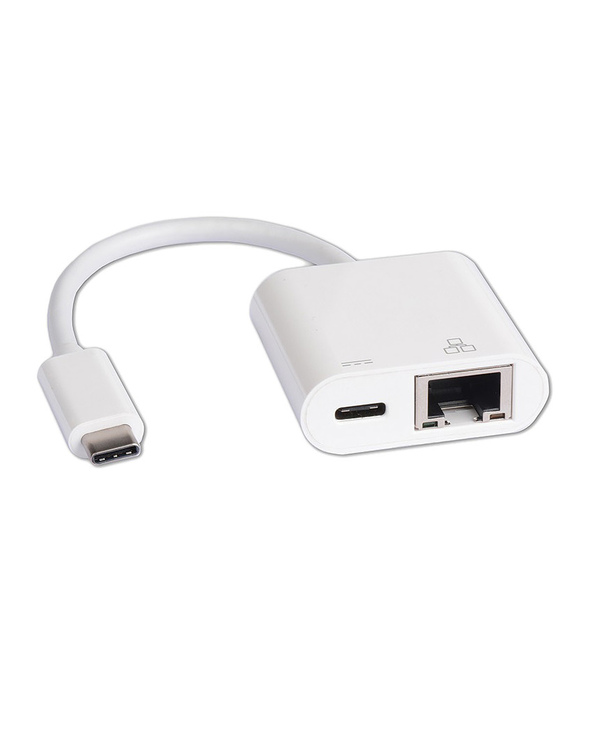 DLH ADAPTATEUR RESEAU USB-C (MALE) VERS RJ45 GIGABIT ETHERNET (FEMELLE) ET PORT DE CHARGE USB-C PD 100W MAX (FEMELLE)