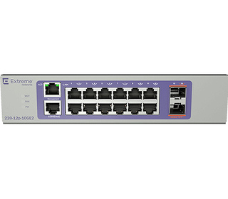 Extreme networks 220-12P-10GE2 Géré L2/L3 Gigabit Ethernet (10/100/1000) Connexion Ethernet, supportant l'alimentation via ce po