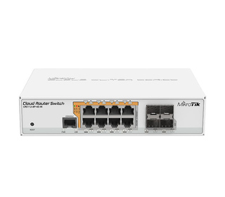 Mikrotik CRS112-8P-4S-IN commutateur réseau Gigabit Ethernet (10/100/1000) Connexion Ethernet, supportant l'alimentation via ce 