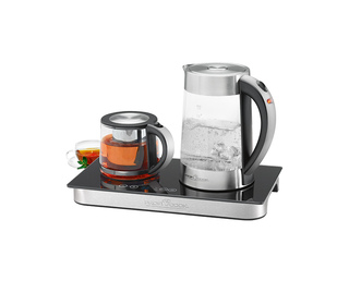 ProfiCook PC-TKS 1056 bouilloire 1,7 L Noir, Acier inoxydable, Transparent