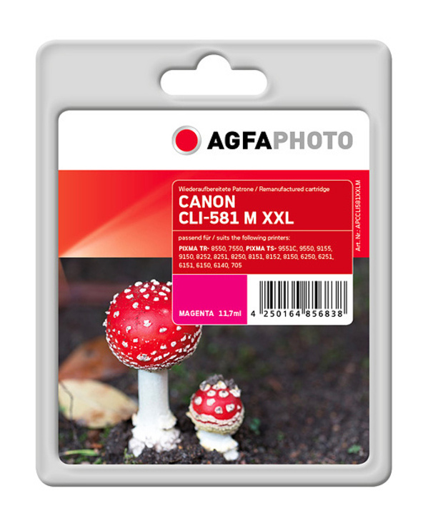 AgfaPhoto APCCLI581XXLM cartouche d'encre 1 pièce(s) Compatible Magenta