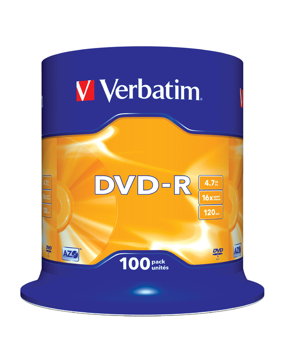 Verbatim DVD-R Matt Silver 4,7 Go 100 pièce(s) Verbatim DVD-R Matt Silver 4,7 Go 100 pièce(s)