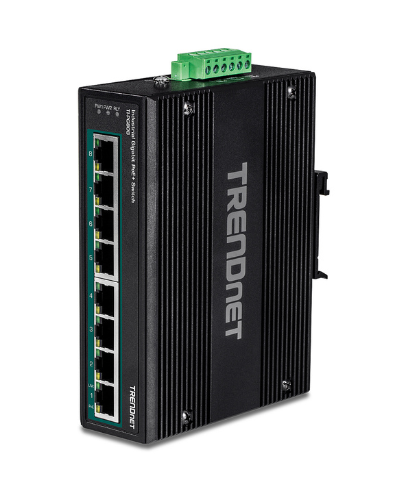 Trendnet TI-PG80B commutateur réseau Gigabit Ethernet (10/100/1000) Connexion Ethernet, supportant l'alimentation via ce port (P