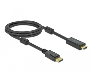 DeLOCK 85956 câble vidéo et adaptateur 2 m HDMI Type A (Standard) DisplayPort Noir