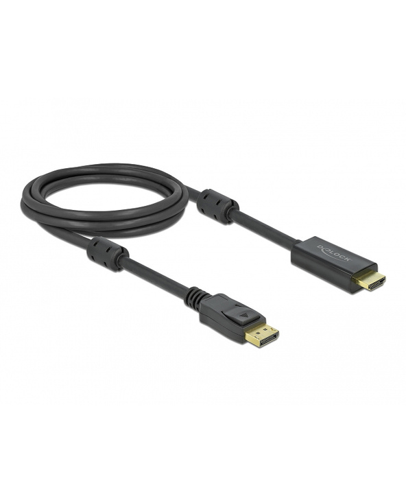 DeLOCK 85956 câble vidéo et adaptateur 2 m HDMI Type A (Standard) DisplayPort Noir