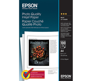 Epson Photo Quality Inkjet Paper - A4 - 100 Feuilles
