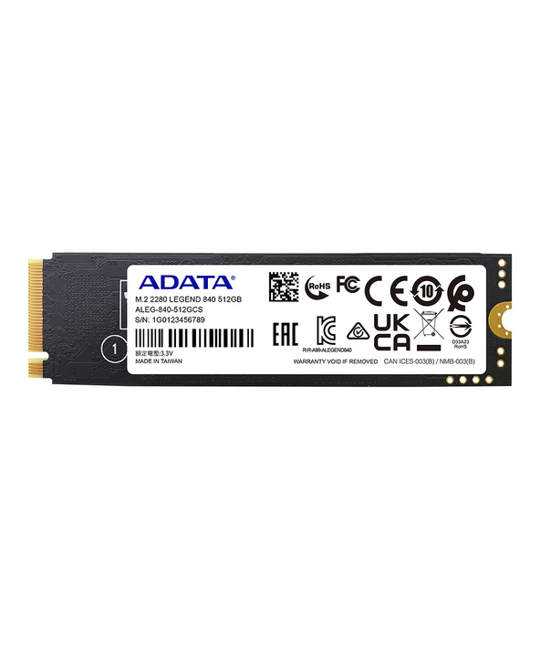 ADATA LEGEND 840 M.2 512 Go PCI Express 4.0 3D NAND NVMe