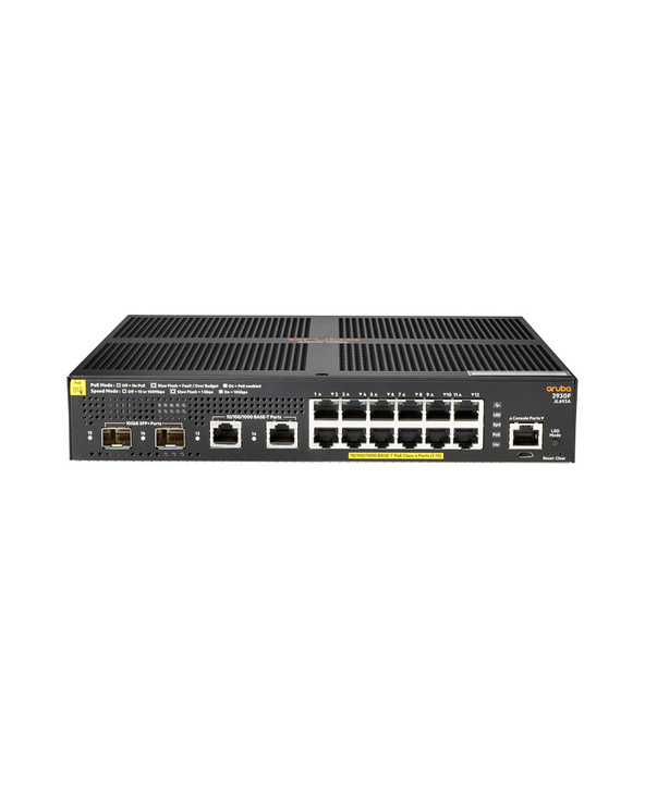 Aruba 2930F 12G PoE+ 2G/2SFP+ Géré L3 Gigabit Ethernet (10/100/1000) Connexion Ethernet, supportant l'alimentation via ce port (